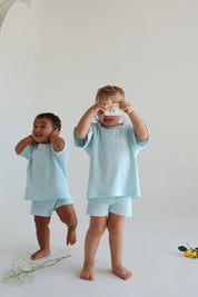 SORA OVERSIZED TEE - Pastel Blue