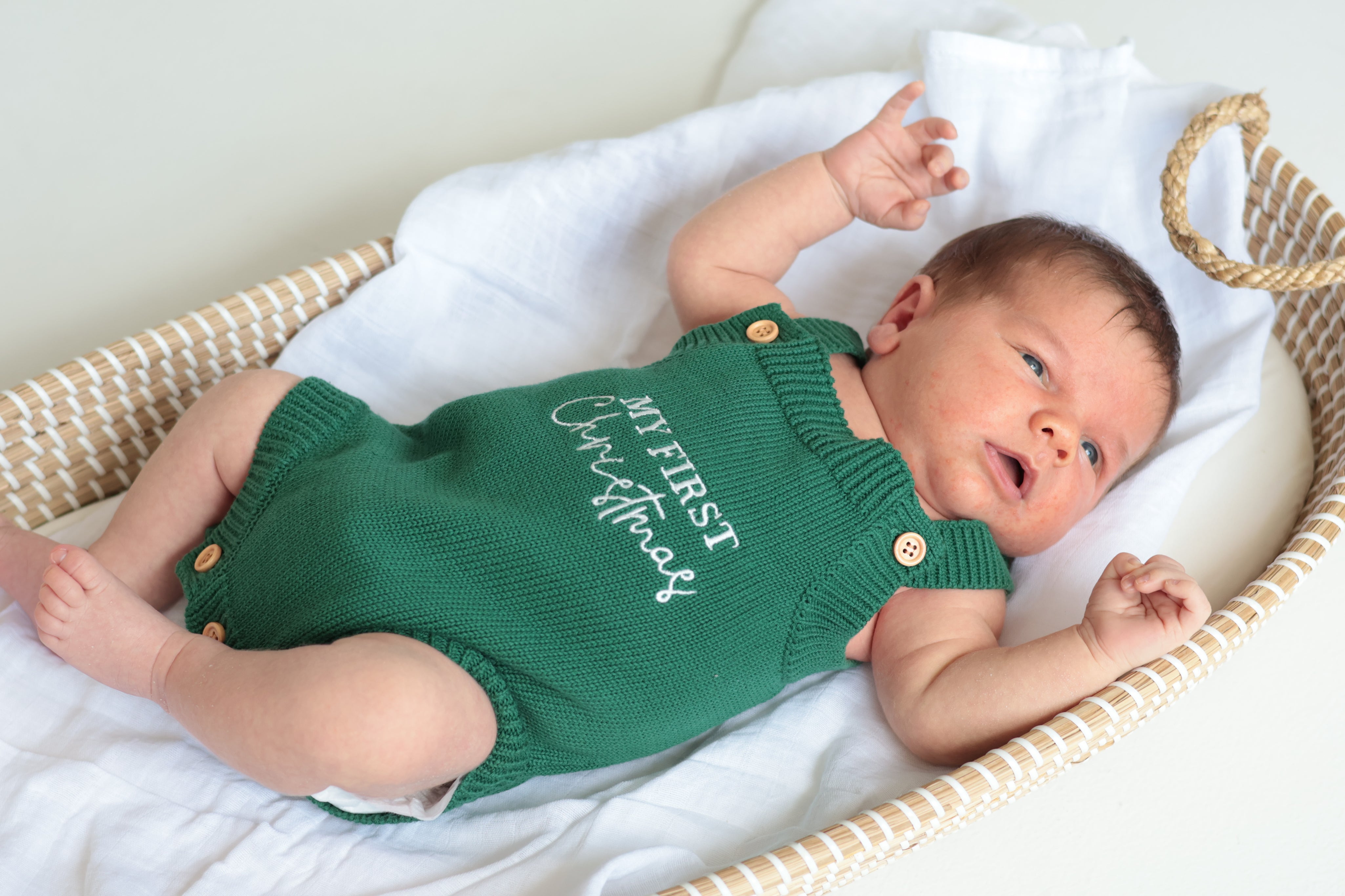 My First Christmas Knit Romper