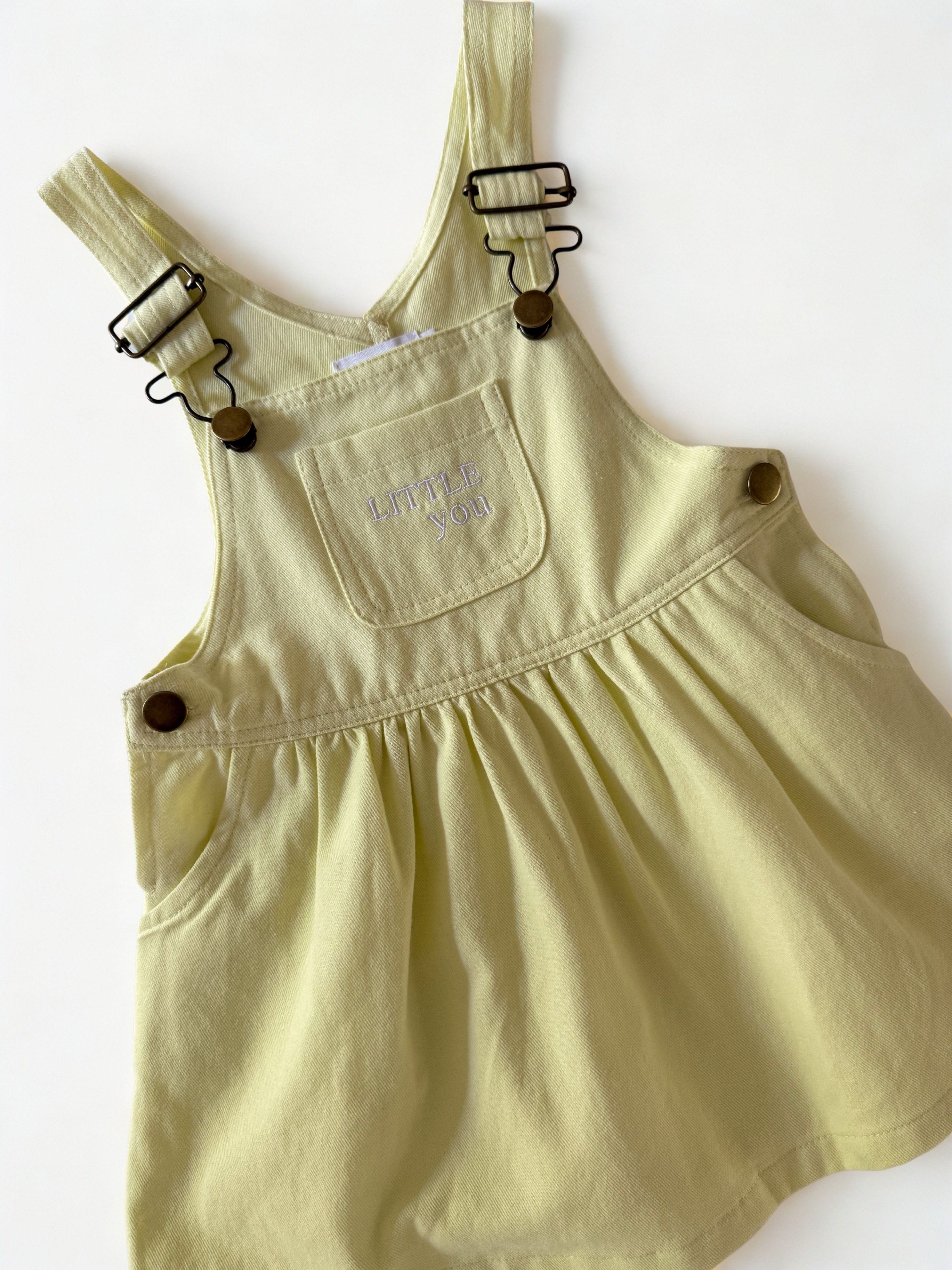 CHLOE OVERALL DRESS - LEMON