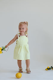 CHLOE OVERALL DRESS - LEMON