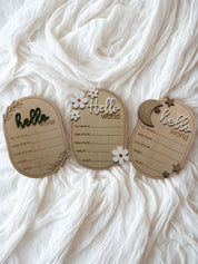 Hello World Birth Announcement Plaque