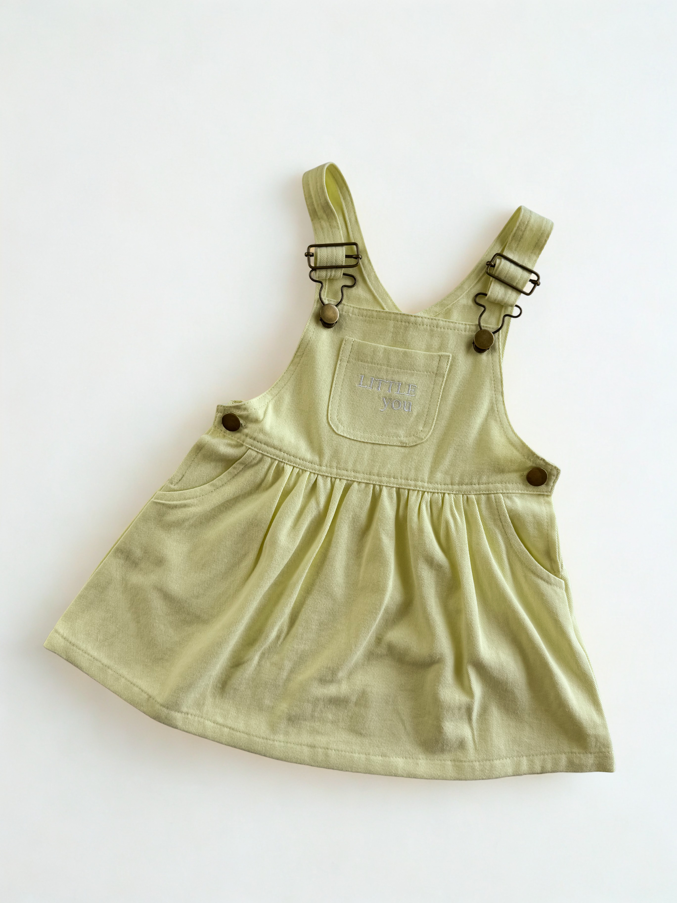 CHLOE OVERALL DRESS - LEMON