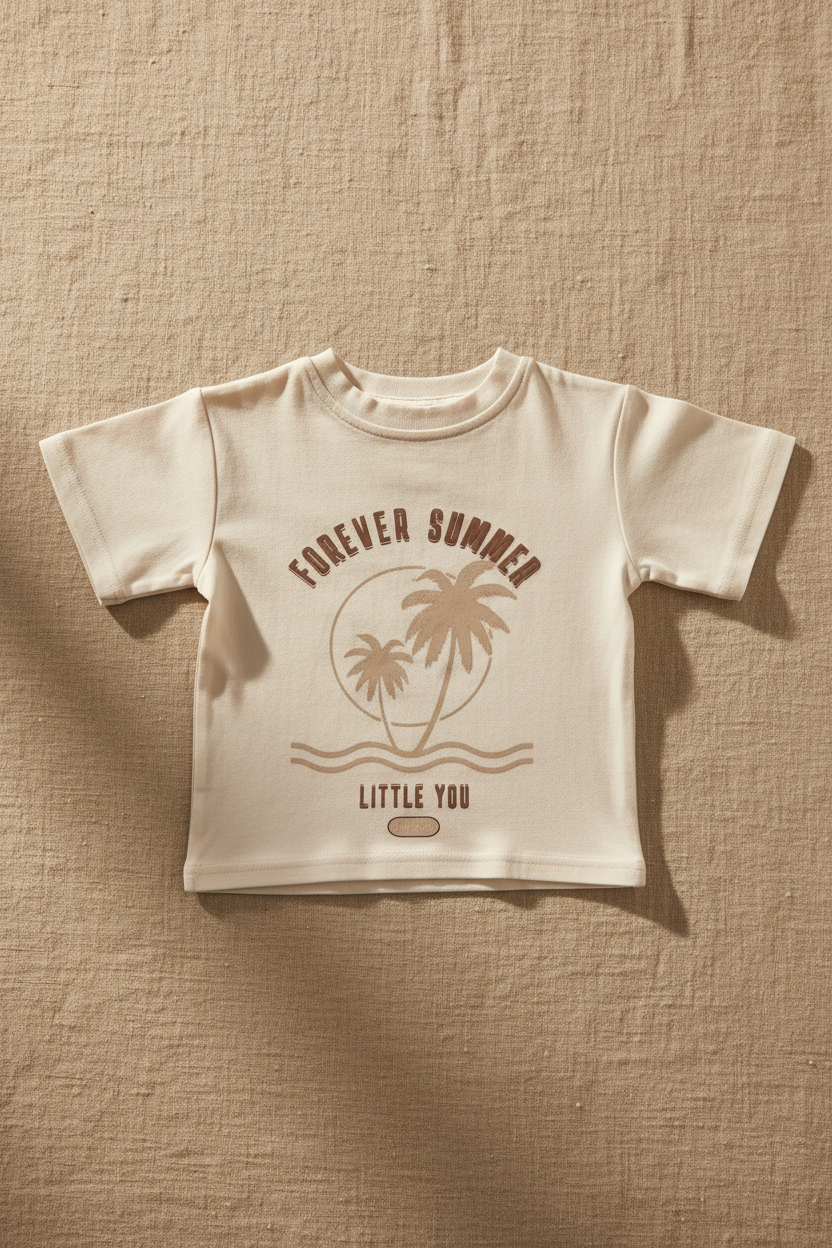 Palmer Oversized Kids T-Shirt – Tropical Palm Print Tee