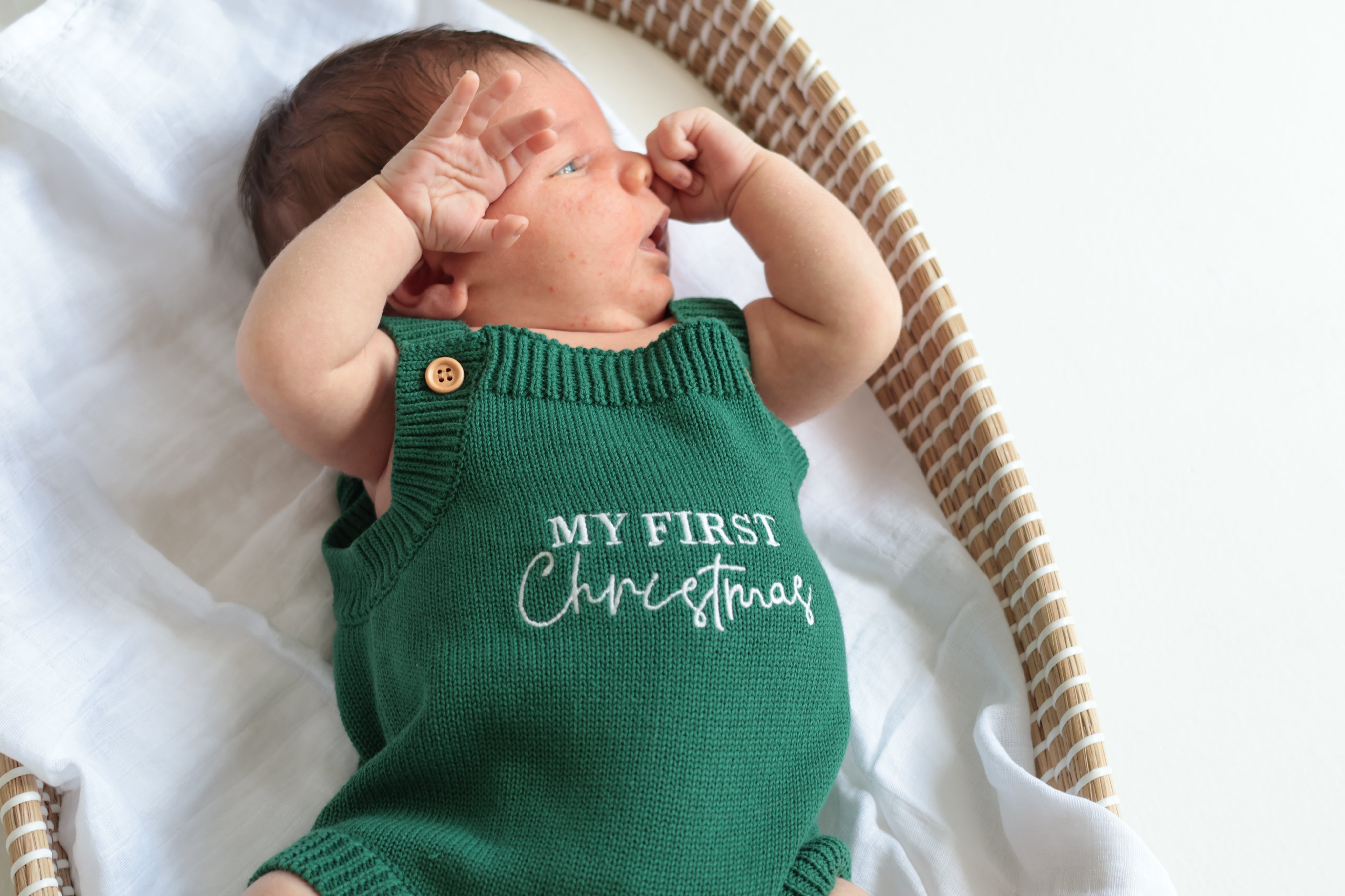 My First Christmas Knit Romper