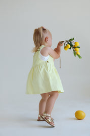 CHLOE OVERALL DRESS - LEMON