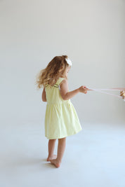 CHLOE OVERALL DRESS - LEMON