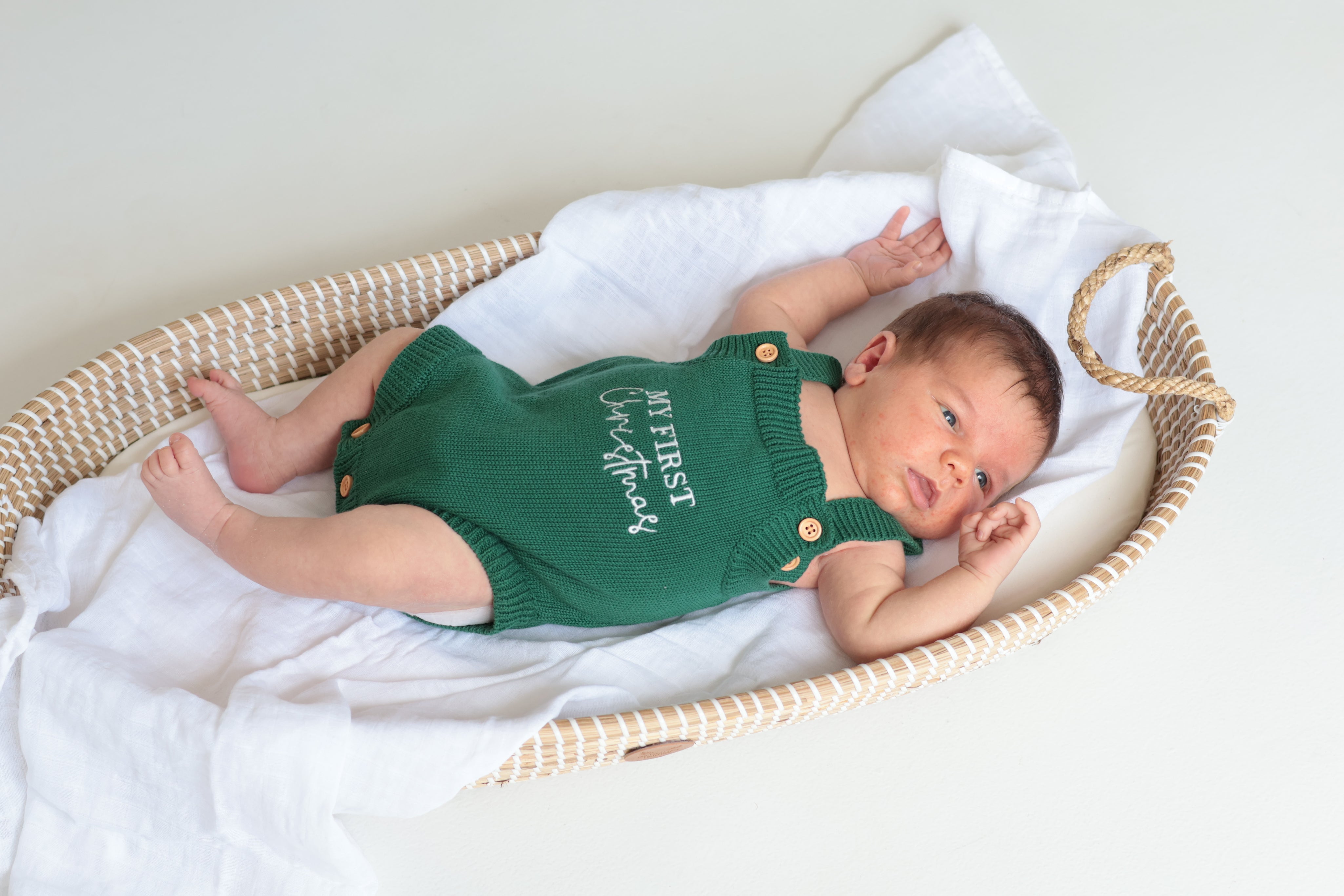 My First Christmas Knit Romper
