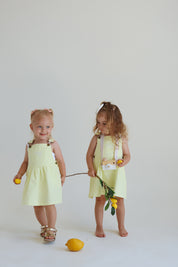 CHLOE OVERALL DRESS - LEMON