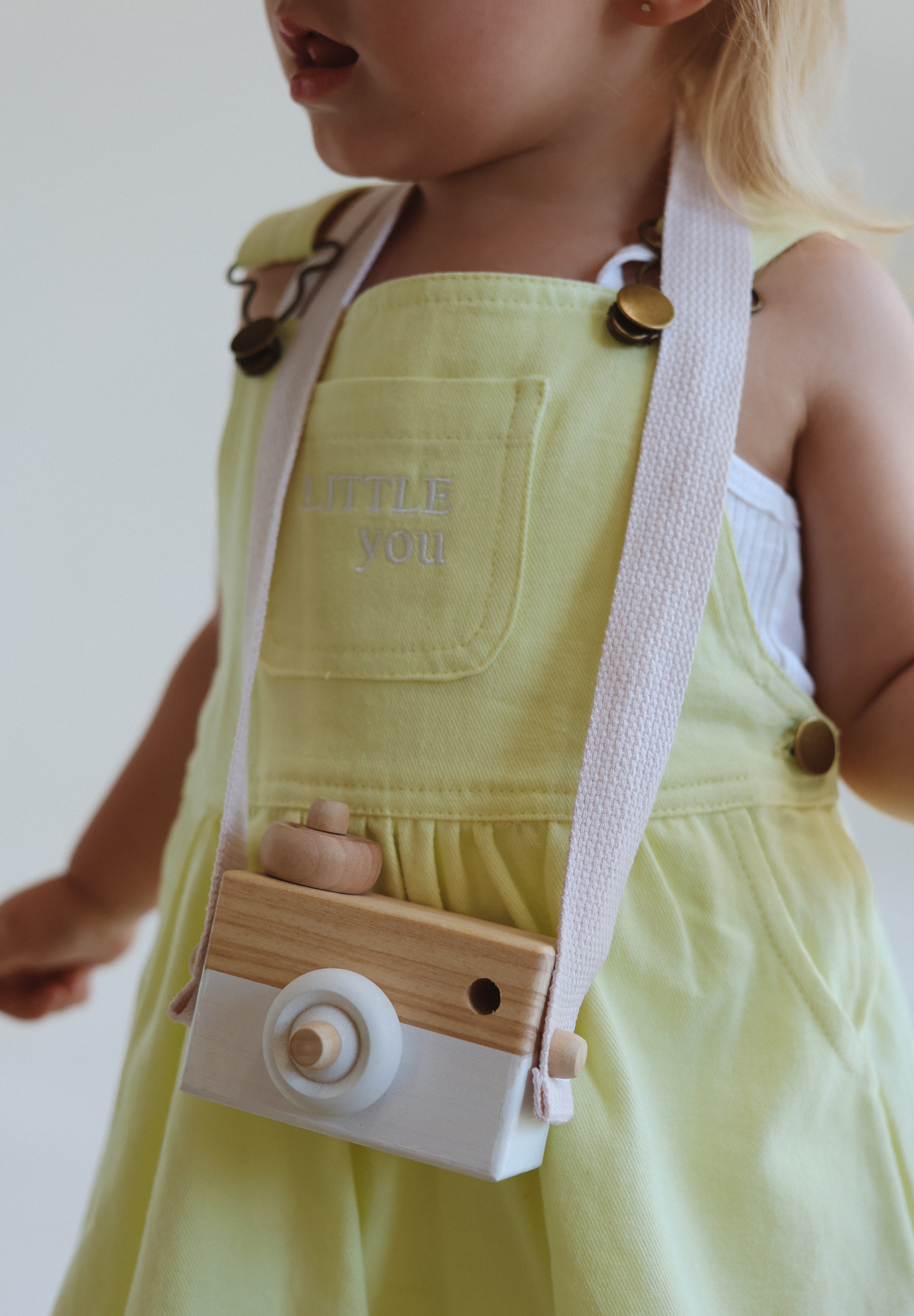 CHLOE OVERALL DRESS - LEMON