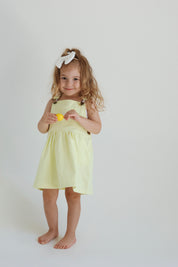 CHLOE OVERALL DRESS - LEMON