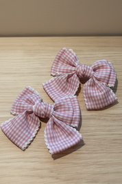 Gingham Bow Hair Clips – Baby & Toddler Bow Set of 2