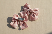 Gingham Bow Hair Clips – Baby & Toddler Bow Set of 2