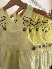 CHLOE OVERALL DRESS - LEMON